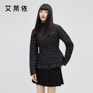 艾莱依奥莱羽绒服女冬短款时尚修身薄款大牌反季清仓品牌正品外套