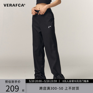 VFC/VERAF CA高腰直筒宽松休闲长裤卡扣设计感垂坠感收脚西装裤