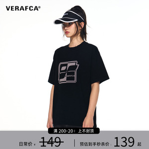 VFC/VERAF CA 潮牌短袖t恤男23夏季新款美式复古撞色印花宽松上衣
