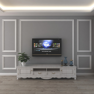 实木线条欧式新中式现代简约客厅电视背景墙装饰造型非石膏线边条