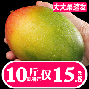 四川攀枝花凯特芒果新鲜10斤芒果水果新鲜当季超甜凯特芒特大凯芒