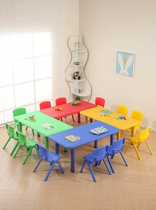 幼儿园桌子儿童桌椅套装早教家用吃饭塑料长方形学习玩具游戏小桌