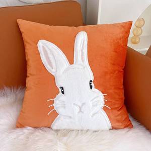 粉色兔子毛绒抱枕ins风沙发客厅飘窗靠枕可爱少女心女生睡觉靠垫