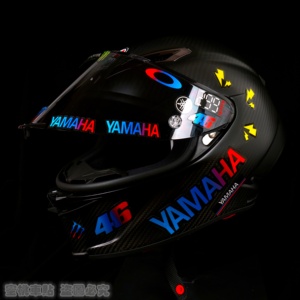 适用雅马哈R1 R6 R3 R25 R15 MT09 TMAX560 改装头盔镜片反光贴纸