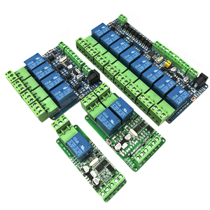 Modbus-Rtu485继电器模块1/2/4/8路12V开关量输入输出RS485TTL