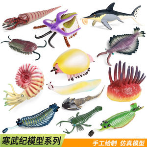 仿真远古动物玩具史前海洋生物模型三叶虫奇虾菊石鹦鹉螺板足鲎