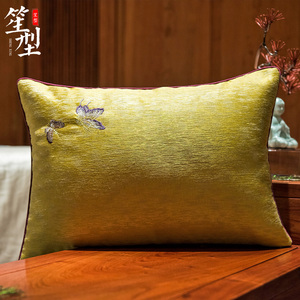 新中式腰枕刺绣花蝴蝶抱枕红木沙发靠垫套床头靠枕中国风含芯定制