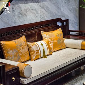 新中式红木沙发坐垫定制古典实木海绵垫座垫套罗汉床乳胶垫子防滑