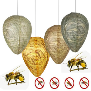 跨境热卖户外防水驱赶威慑黄蜂蜜蜂布灯笼满印旋涡蜂巢引路纸灯笼