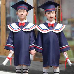 儿童博士服幼儿园毕业礼服拍照毕业袍小学生毕业照服装学士服夏季