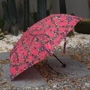 哥特式冷酷红荆棘玫瑰摇滚范酷少女用折叠轻量防风三节便携晴雨伞