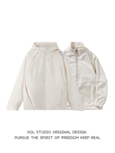 XOL 原创美式山系冲锋衣三合一防风防水两件套可拆卸保暖棉服男女