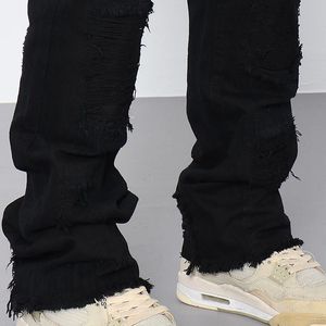 Ripped Jeans Men Y2k Summer High Set Fashion Vaqueros Pantal