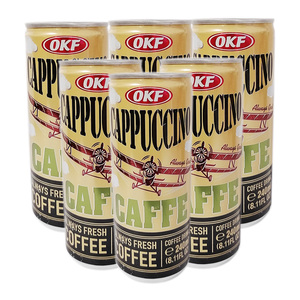 OKF 8罐 韩国进口 卡布奇诺咖啡味饮料240ml/瓶 即饮咖啡 罐装