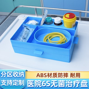 医疗无菌治疗盘托盘医院用台面换药盘发药盘ABS塑料收纳盒6s管理