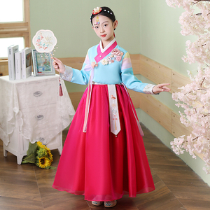 韩服新款民族服朝鲜族服装女童学生表 演 节日儿童节演出礼服舞蹈