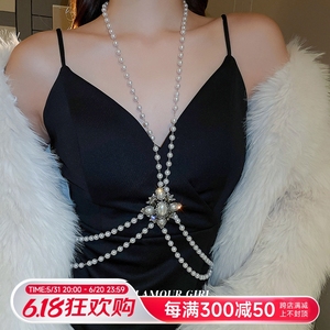 镶钻菱形珍珠胸针小众个性设计感胸饰气质轻奢时尚高级感配饰