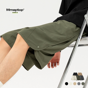 Mmoptop2024夏季冰丝宽松沙滩裤子男款冰感休闲运动速干短裤薄款