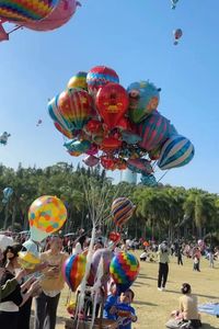 风筝热气球卡通儿童田园动物福龙4D飘空太空球飞天娃娃儿童充气球