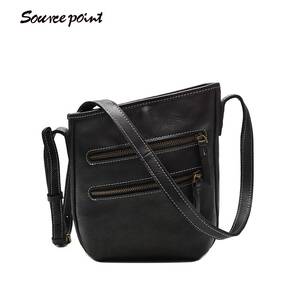 Source point glossy leather shoulder bag men's and women's g