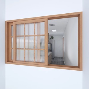 木窗框架推拉木窗定制室内实木框窗原木木质窗户上翻窗长虹玻璃窗