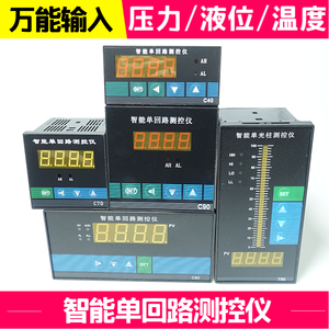 智能单回路测控仪 压力温度液位单光柱显示表C803-01 T804 4-20MA
