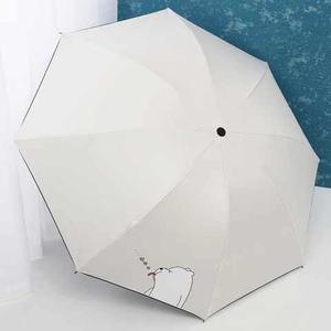 。新款简约便宜漂亮个性折叠式防雨雨伞女韩国小清新卡通可爱便