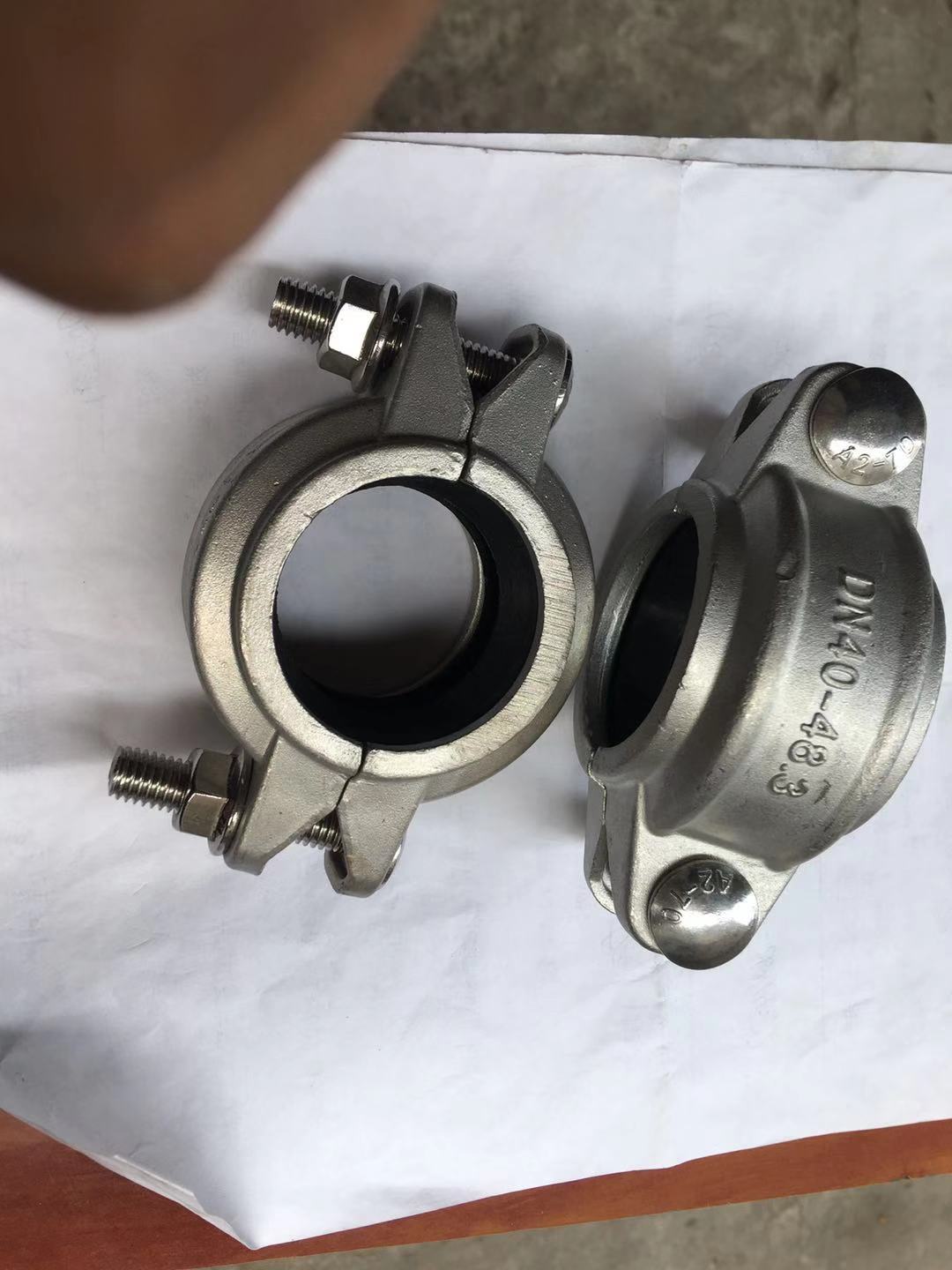 304不锈钢拷贝林卡箍沟槽卡箍哈夫节考贝林管卡沟槽式卡箍管接头