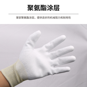 48-130静电放电防护舒适耐磨手掌浸胶机械防护工作劳保手套