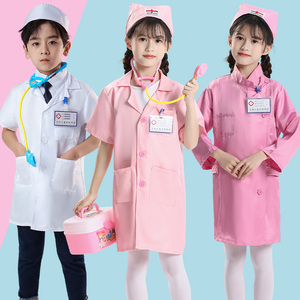 儿童医生服女孩护士服医生衣服工作服护士装套装白大褂服装演出服