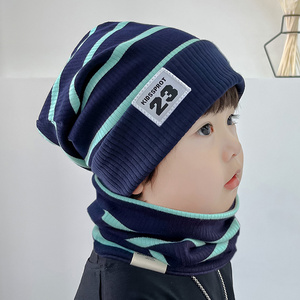 儿童帽子2023新款冬季东北防寒男童棉帽围脖中大童护耳宝宝堆堆帽
