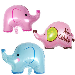 粉色象铝膜宠物铝箔轻新款大号卡通大象派对装饰布置气球