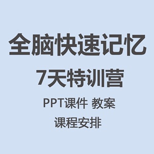 全脑快速记忆特训营PPT课件 寒暑假7天最强大脑训练课程授课资料