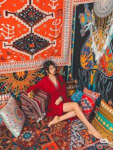 北欧ins摩洛哥非洲图腾民族风挂布挂毯多功能装饰布背景布定制