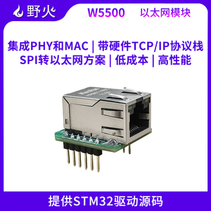 W5500以太网 物联网通讯 透传模块网口TCP 硬件自带TCP/IP协议栈