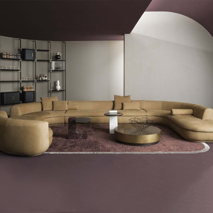 意迪生布艺沙发双面磨砂绒多人意式极简轻奢沙发组合FX9009