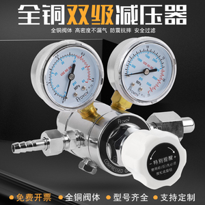 标气减压器全铜镀镍大阀体混合气体双极标气减压器非标定做压力表