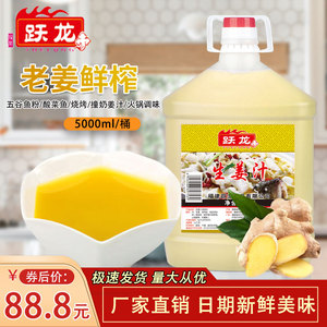 跃龙生姜汁5L桶装商用餐饮大包装姜汁五谷鱼粉酸菜鱼生姜调味料