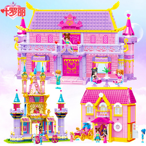 叶罗丽积木拼装益智生日礼物女孩系列儿童玩具梦幻城堡冰公主房子
