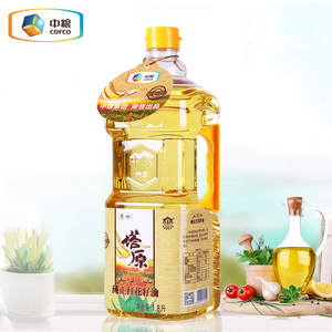 中粮塔原新疆红花籽油1.8L桶装食用油健康物理压榨一级油老年