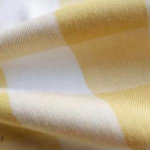 色织粘 涤 棉混纺面料 黄白朝阳格梭织格布 女士衬衫 柔软款