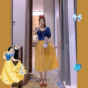 现货六一儿童节表演服装迪士尼穿搭在逃公主裙成人童话两件套装