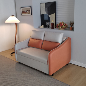 单人床科技布沙发床多功能可折叠双人小户型简约伸缩两用推拉收纳