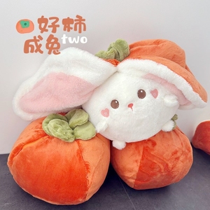 抖音好柿成兔可爱水果变身兔兔公仔猪柿顺利毛绒玩具抱枕玩偶礼物