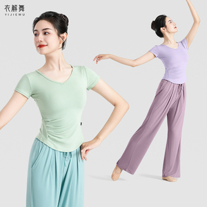 练功服上衣现代舞套装短袖女中国舞蹈服夏季形体新款艺考跳舞裤