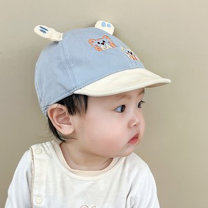 婴儿帽子春秋款可爱韩版纯棉0-3-6-12个月秋季小月龄男宝宝鸭舌帽