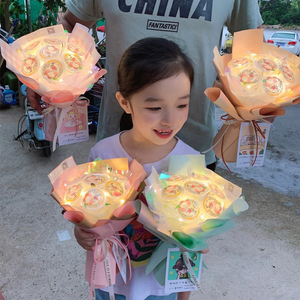 六一儿童节手工diy果冻发光花束材料包套装创意生日礼物女送小孩