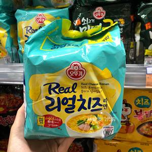 韩国不倒翁芝士拉麵牛肉海带汤辣海鲜泡菜汤吃货方便面包装4包入
