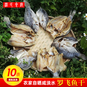 10条福寿鱼干特产淡晒咸鱼干货自制风干非洲鲫脆肉罗非整条腊鱼干