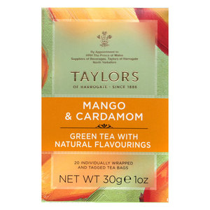 泰勒taylors 英国进口芒果豆蔻味绿茶20茶包/盒装袋泡茶独立小袋